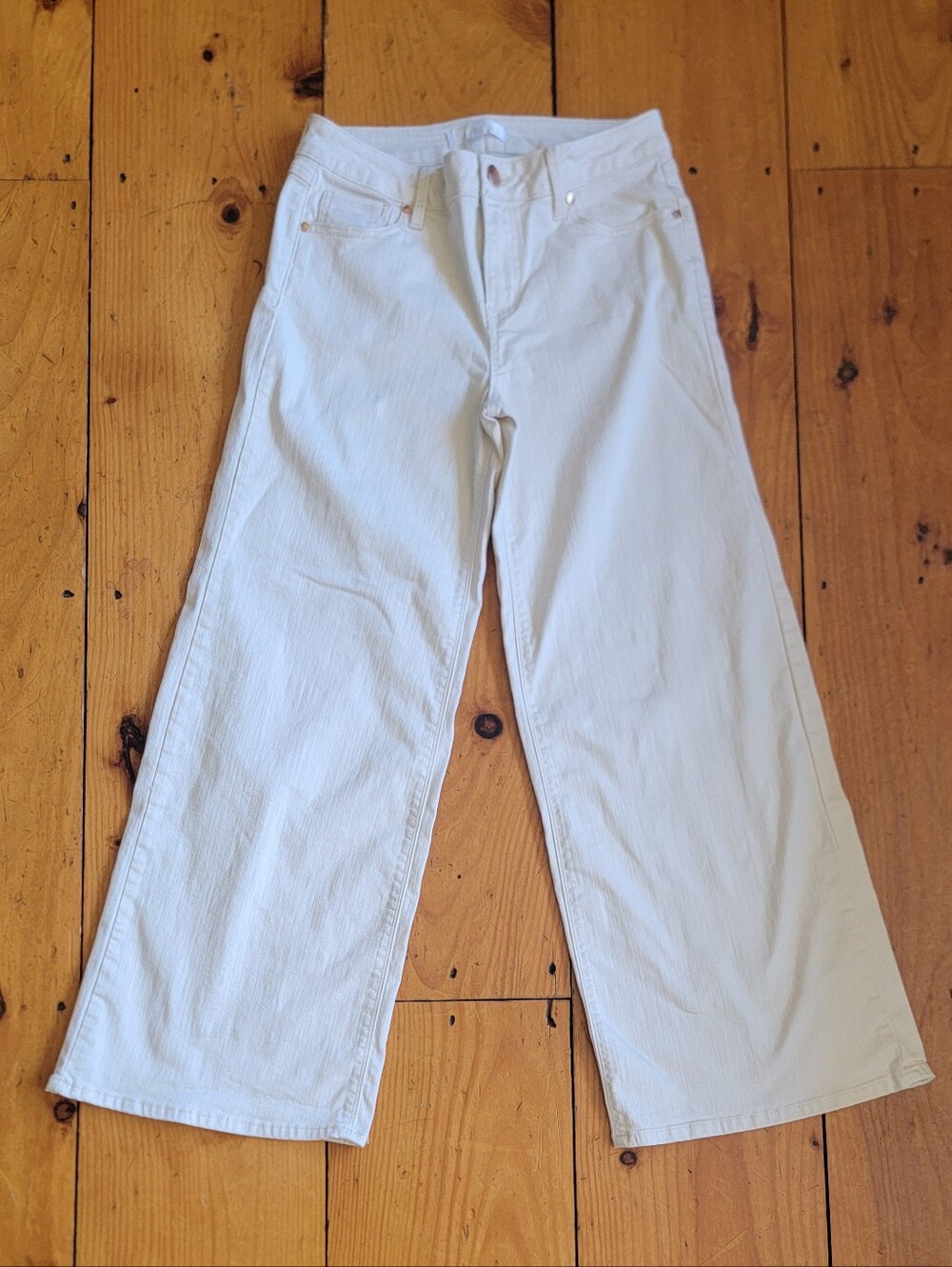 1822 Denim Wide-Leg Jeans in White
